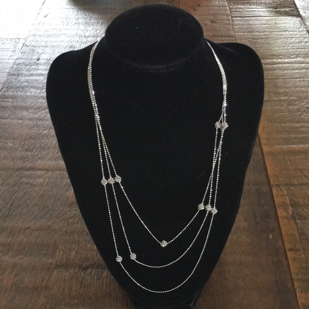 Lead free nickel free plated tiered necklace